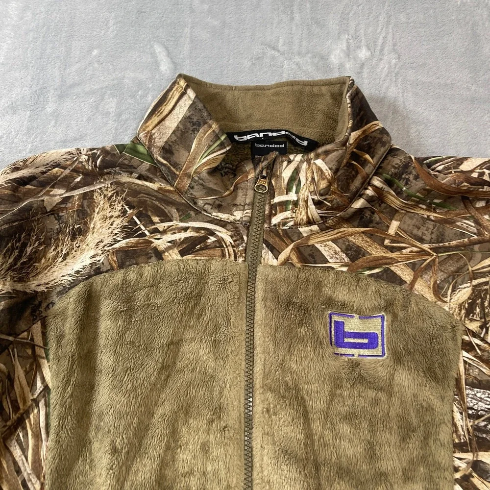 Banded Womens Realtree MAX-5 Camo Full Zip Fleece Jacket Sherpa Hybrid Small - Picture 2 of 8